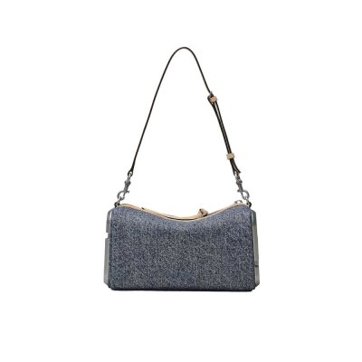 THE DENIM SUEDE SNAPSHOT SHOULDER BAG